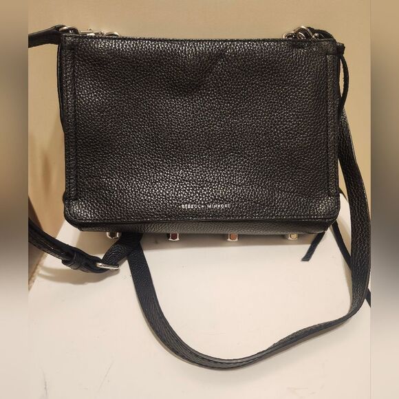 NEW Rebecca Minkoff Regan Black Pebbled Leather Small Crossbody Handbag Ret $198 - Picture 8 of 11